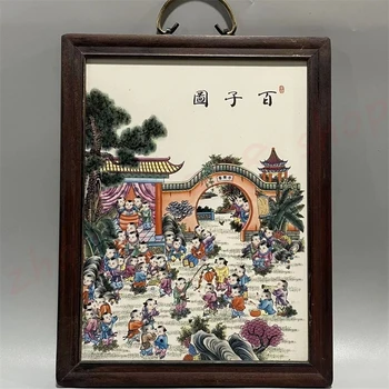 סיני קלאסי סגנון מסגרת עץ ציור,ורוד מאות תת לתליית תמונות מסך,מעודן הביתה מלאכת יד, קישוטים,auspic