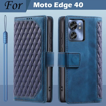 עבור Motorola קצה 40 המקרה מוטו קצה 40 Case flip עור מגנטי הספר הארנק במקרה מוטורולה קצה 40 כיסוי מחזיק כרטיס