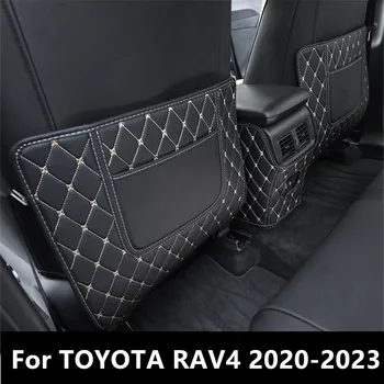 עבור טויוטה RAV4 2020-2023 מושבים אכפת המושב האחורי מגן אחורי למושב אנטי-בעיטה כרית כיסוי מושב רכב הפנים שונה חלקים
