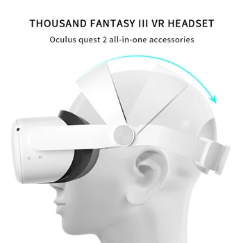 על Quest 2 VR עילית משופרת לצד רצועות VR עילית רצועת רצועת ראש על אוקולוס Quest 2 הנוחות תמיכה לראש רצועת אביזרים