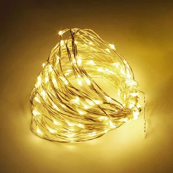 פיית חוטי נחושת אור LED מחרוזות מסיבת גן, חג האור סוללה גרלנד על חג המולד בחדר השינה החתונה קישוט