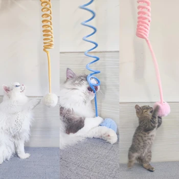 צמר של חתול צעצוע מצחיק עצמית היי תלויה דלת אוטומטית שריטה חבל חתול מקל נשר חתול אינטראקטיבי חתול אוטומטי צעצוע אספקה