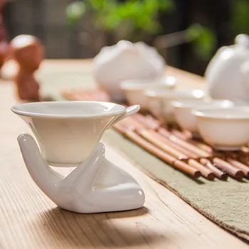 קונג פו תה סט אביזרים קרמיקה בודהיזם מסנן תה,תה Infuser לשימוש חוזר צמחים מסננת חופשי קפה עלה תבלין מסנן