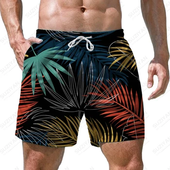 קיץ גברים החוף של עץ קוקוס 3d מודפס קצרים הוואי החוף מזדמנים מכנסיים של גברים גודל גדול מהיר ייבוש קצרים.