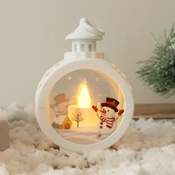 קישוטי חג המולד אסתטי נר LED אורות סביב עץ חג המולד תלוי אורות נייד חלון קישוטים מתנות לשנה החדשה