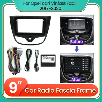 רדיו במכונית Fascia מסגרת מתאם כבל חשמל עבור אופל קארל Vinfast Fadil 2017-2020 אנדרואיד אודיו דש מתאים קיט פנל