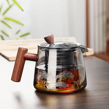 תה פו כוס תה סיר Herbaty Juego שירות Dzbanek טה Infuser טקס התה עמיד בסגנון דה חם הסיני קונג