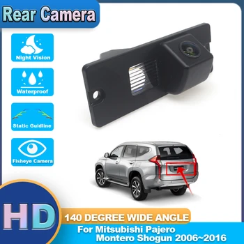 תצוגה אחורית רכב הפוך מצלמה גיבוי עבור Mitsubishi Pajero מונטרו שוגון 2006~2013 2014 2015 2016 חניה HD CCD לראיית לילה