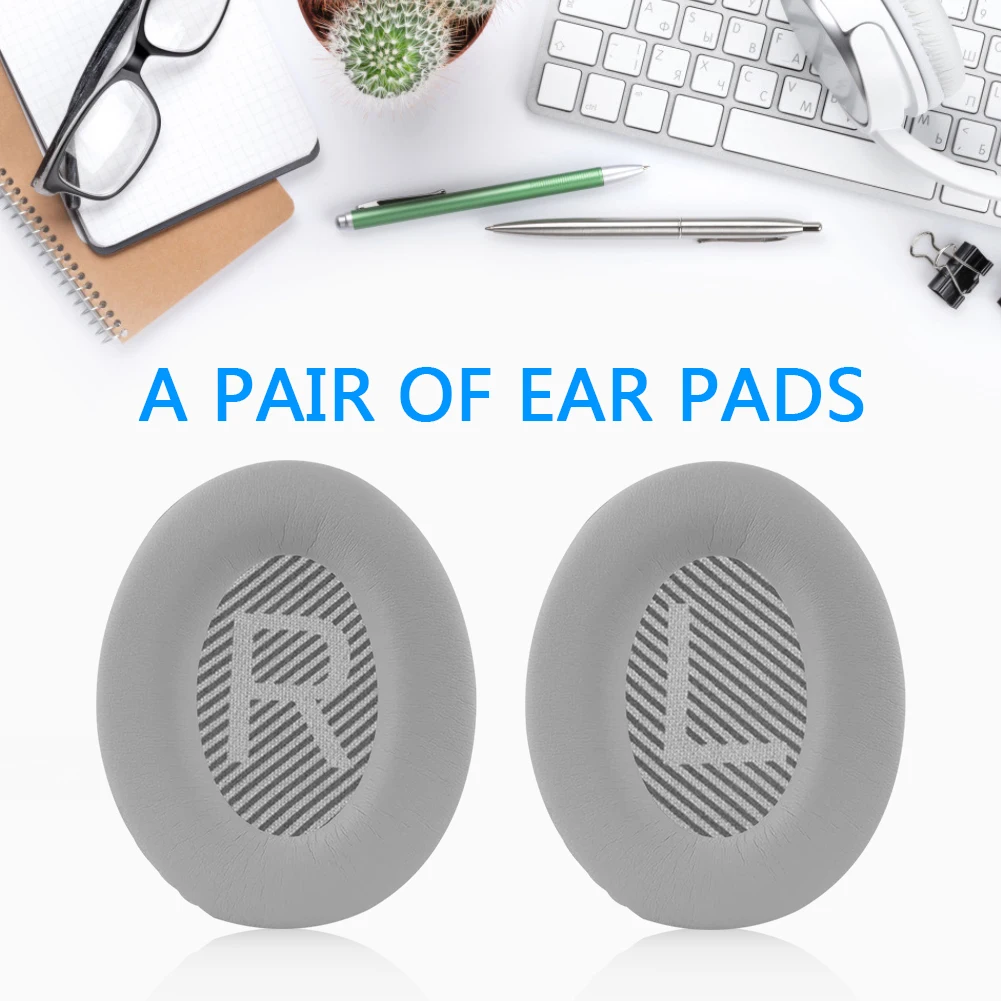 2pcs כריות אוזניים כרית כיסוי החלפת עור PU כריות אוזניים שרוול אביזרים נייד על Bose QuietComfort 15/25/35/Ae2/Ae2i - 1
