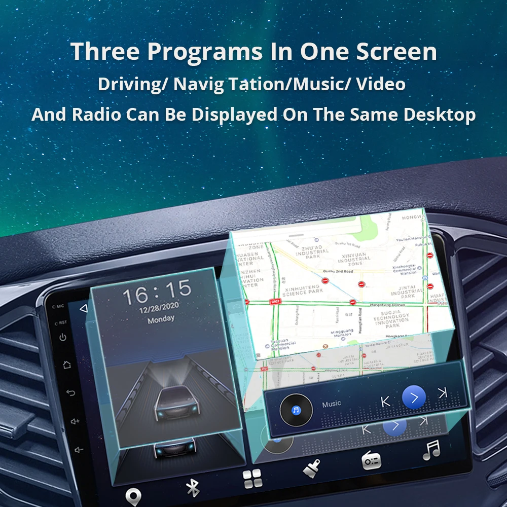 Tiebro רדיו במכונית על ג ' יפ מצפן 2007-2010 אוטומטי רדיו 2DIN Android10 נווט רדיו במכונית רכב Carplay רכב חכם מערכת - 1