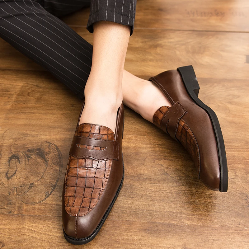 אמיתי עור לגברים נעליים מזדמנים מותג יוקרה גברים נעליים איטלקיות מוקסינים לנשימה להחליק על גברים נהיגה נעליים נעלי מעצבים - 1
