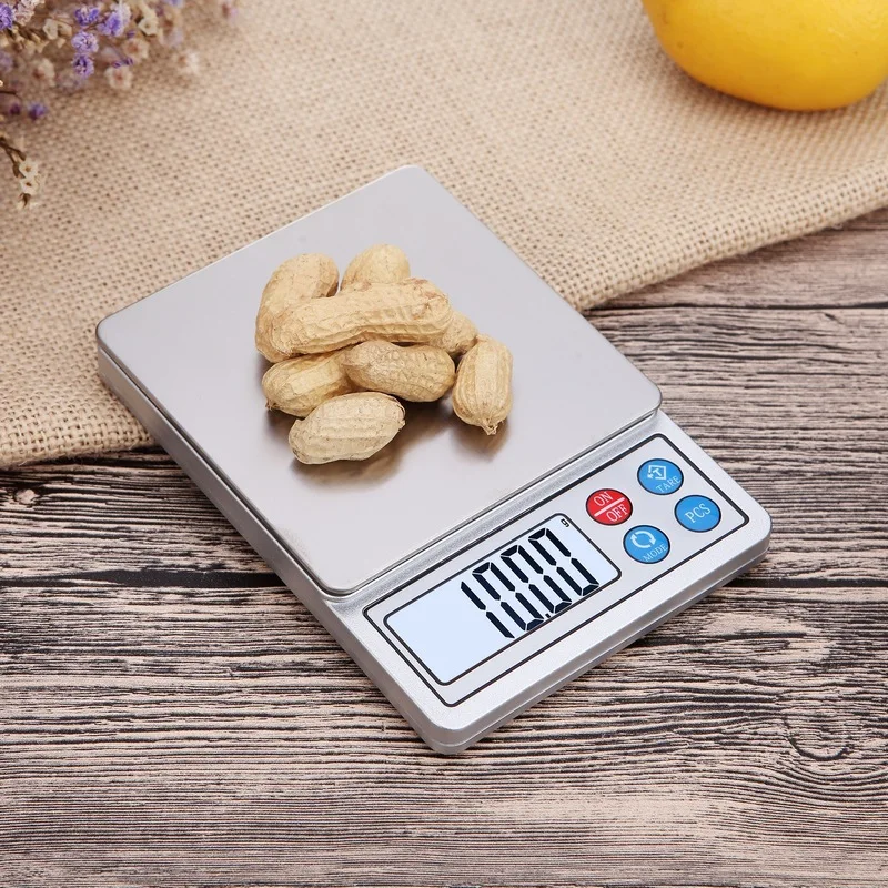 דיגיטלי המטבח בקנה מידה 600g~3kg/0.1 0.01 g g תכשיטים קטנים Scale מזון מאזניים דיגיטליים משקל דיגיטלי גרם מידה עם LCD/ טרה - 1