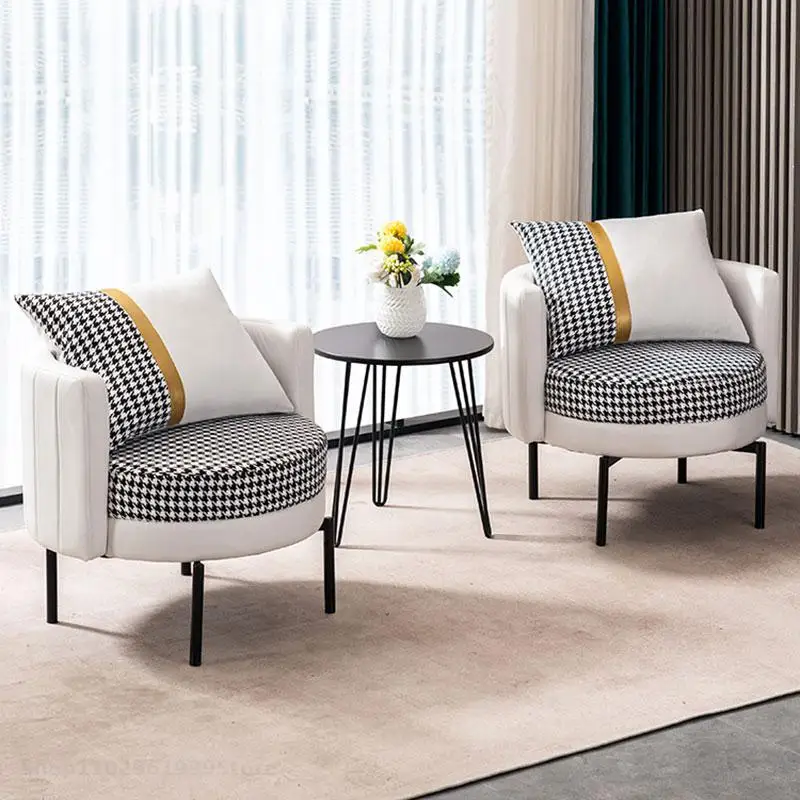 נורדי יחיד בסלון ספות כורסאות קטיפה מרגיע עיצוב הכלכלי יופי אלגנטי הקבלה Sillon בודדים רהיטים - 1