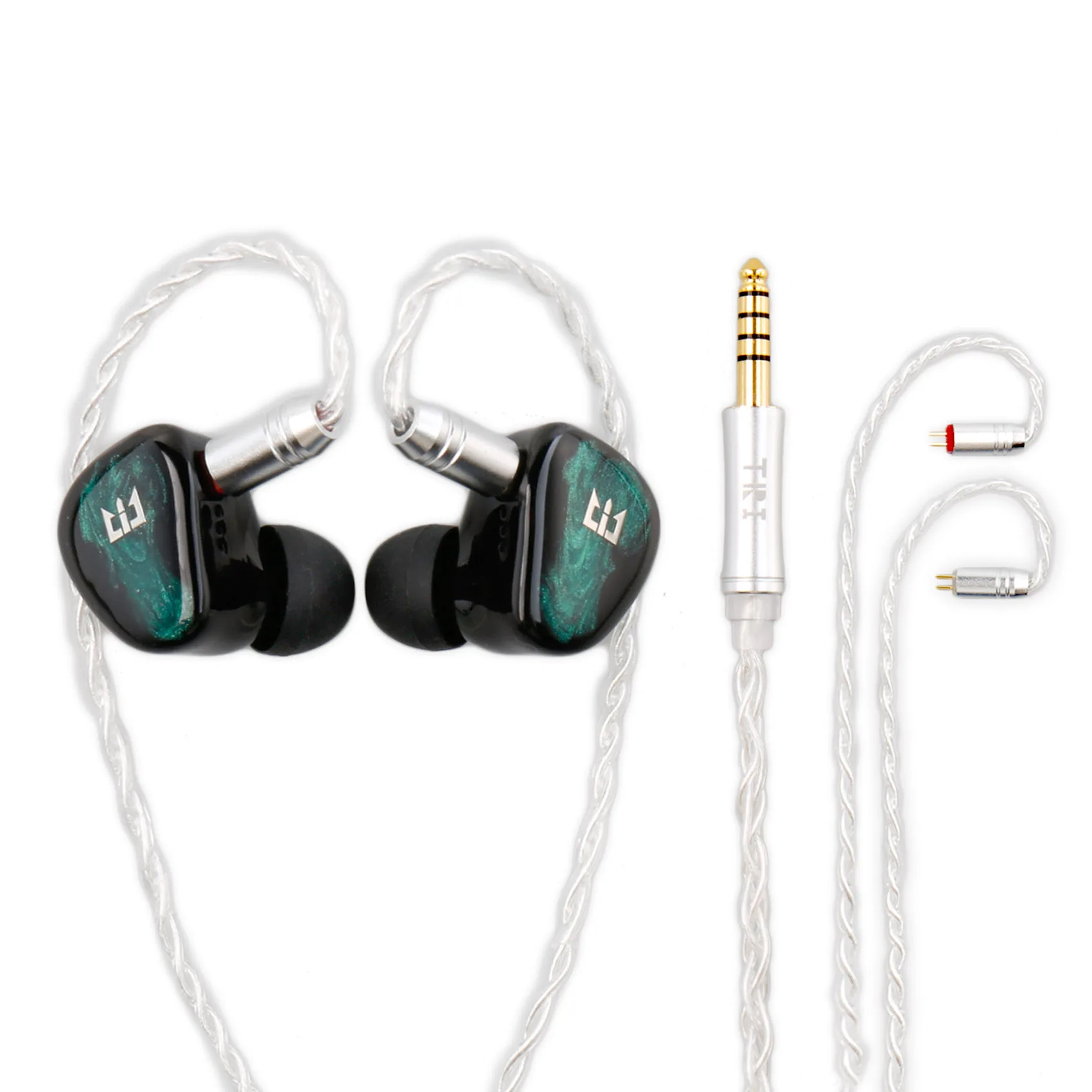 TRI Star River 2DD באוזן הטובה ביותר קווית HIFI IEMs אוזניות 10mm כפול דינמי הנהג צג עם 4.4 מ 