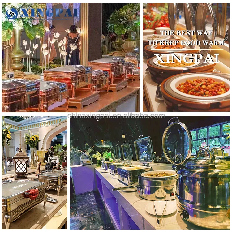 XINGPAI hotel & restaurant אספקה עגול מסחרי רוז זהב ציפוי שף מנה 6 ליטר מזון חם להגדיר הבישול המקצועי - 2