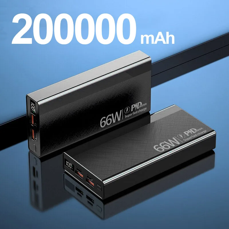 בנק כוח 200000mAh 66W סופר מהיר טעינת סוללות עבור iPhone 13 14 Pro Huawei משטרת 20W מטען סוללה חיצוני Powerbank - 2
