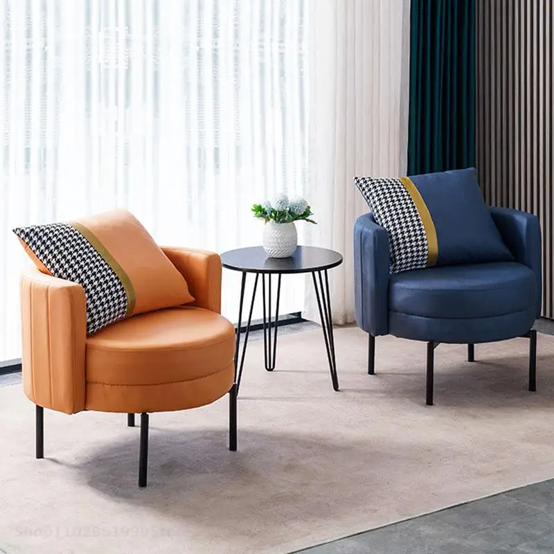 נורדי יחיד בסלון ספות כורסאות קטיפה מרגיע עיצוב הכלכלי יופי אלגנטי הקבלה Sillon בודדים רהיטים - 2