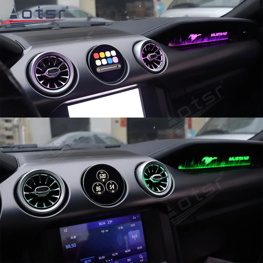 עבור פורד מוסטנג 2015 - 2019 LCD לוח כלי שיתוף של הנהג אור מקיף טורבו אוורור, אור רב תכליתי דיגיטליים שחקן - 2