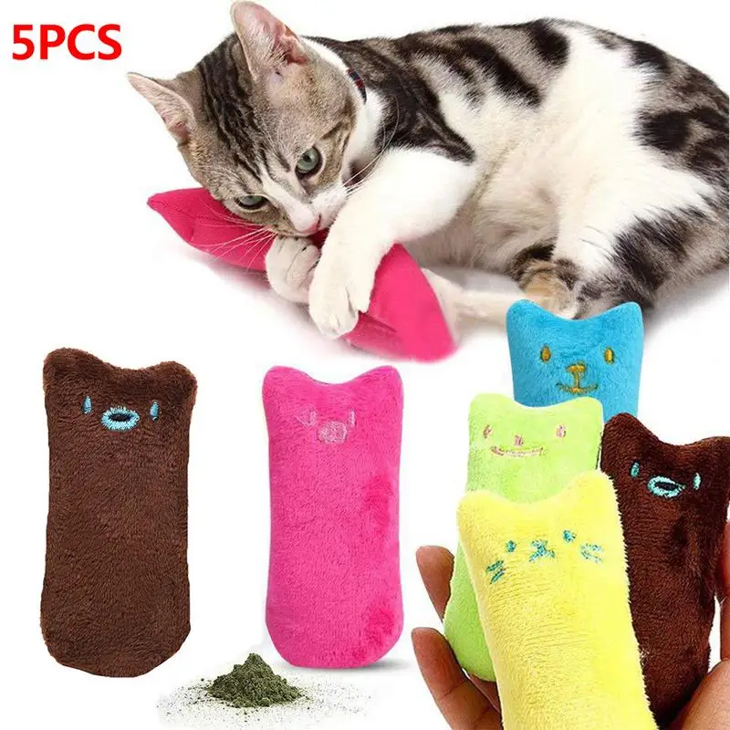חתלתול בקיעת שיניים צעצועים 5pcs חתול צעצועים מקורה חתולים חתול פטמות צעצוע חתלתול צעצועים אינטראקטיביים עבור חתולים מתנות ללעוס ביס לבעוט צעצועים - 3
