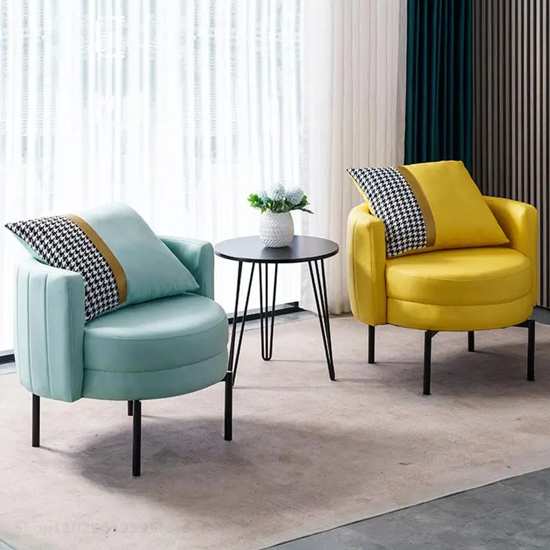 נורדי יחיד בסלון ספות כורסאות קטיפה מרגיע עיצוב הכלכלי יופי אלגנטי הקבלה Sillon בודדים רהיטים - 3