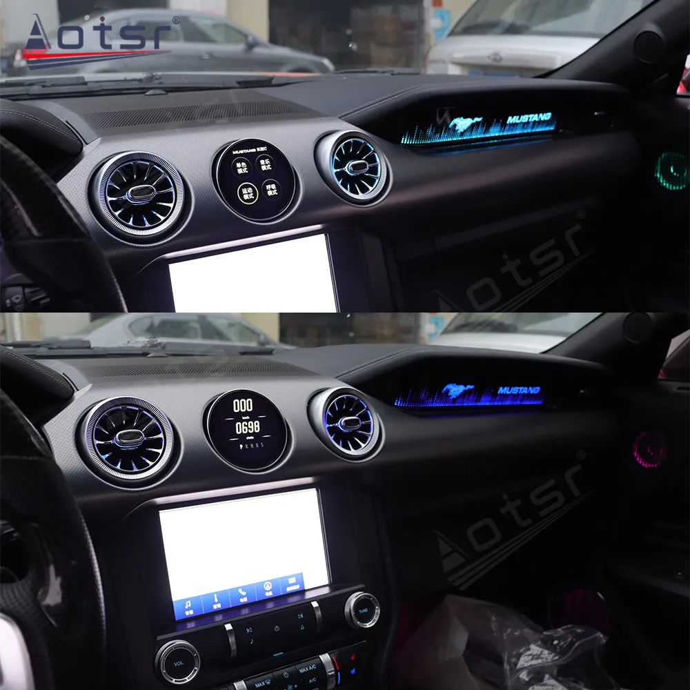 עבור פורד מוסטנג 2015 - 2019 LCD לוח כלי שיתוף של הנהג אור מקיף טורבו אוורור, אור רב תכליתי דיגיטליים שחקן - 3