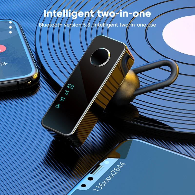 Bluetooth V5.3 אוזניות אלחוטיות אוזניות דיבורית אוזניות HIFI קול המוסיקה הפחתת רעש אוזניה עם מיקרופון עבור נהיגה - 4