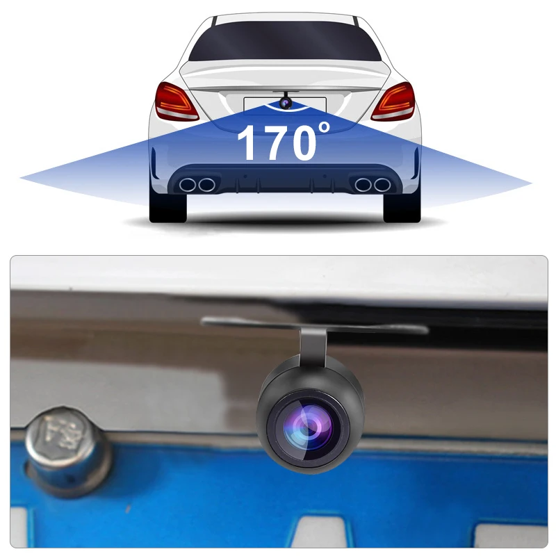 פרפר קטן 2-ב-1 מטרה כפולה לרכב מצלמה אחורית ראיית לילה הפוך אוטומטי חניה ניטור CCD עמיד למים תמונת HD - 4