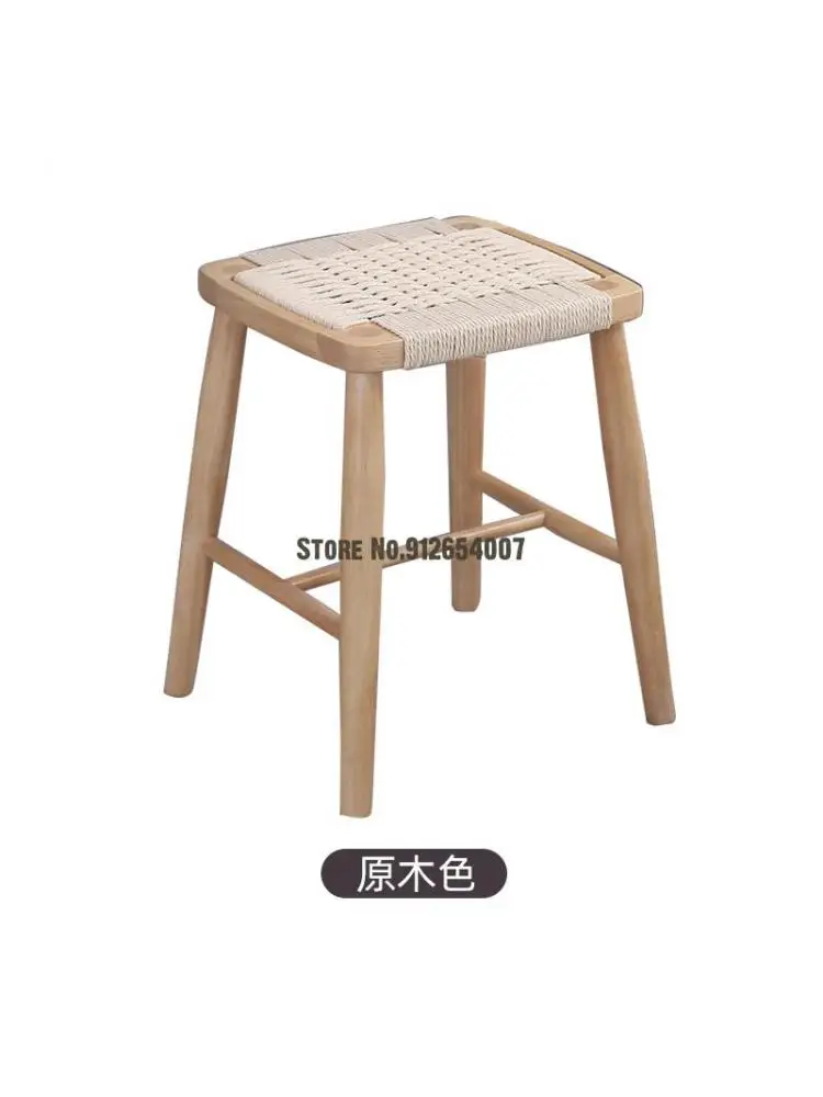 Y כסא עץ מלא נורדי פשוט המודרנית האוכל הכיסא הפנוי משענת יד משענת המקומי כיסא עץ סיני קש ללמוד הכיסא - 5