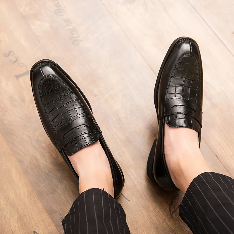 אמיתי עור לגברים נעליים מזדמנים מותג יוקרה גברים נעליים איטלקיות מוקסינים לנשימה להחליק על גברים נהיגה נעליים נעלי מעצבים - 5