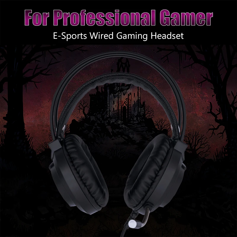המשחקים אוזניות 7.1 סראונד עם מיקרופון אוזניות USB Wired RGB גיימר אוזניות למחשב Xbox אחד PS4 - 5