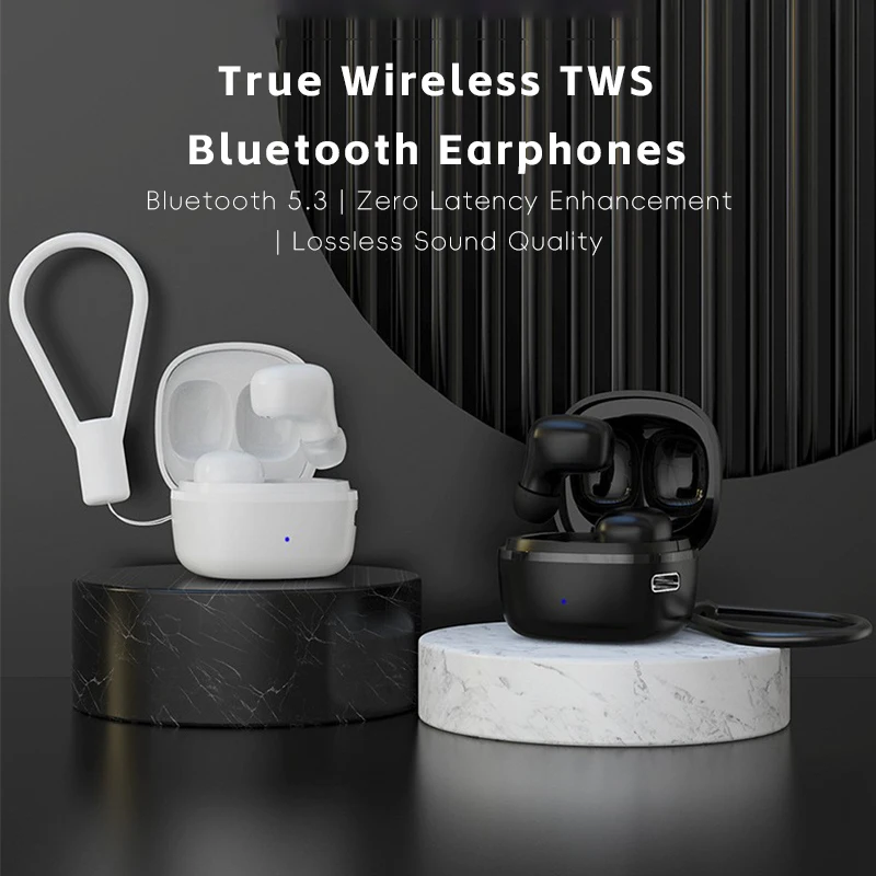 מיני TWS נכון אלחוטית Bluetooth אוזניות בתוך האוזן הפחתת רעש ארוך טווח משחקי ריצה אוזניות עם מיקרופון, מטען תיבת מים - 5